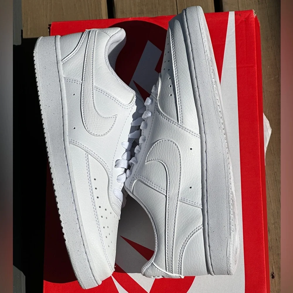 NEW Nike Court Vision Low Next Nature All White - Mens US 8 | Womens US 9.5